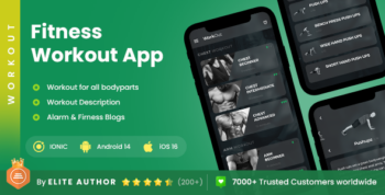 2 App Template| Home Workout Fitness App| Fitness app| Workout App| Workout