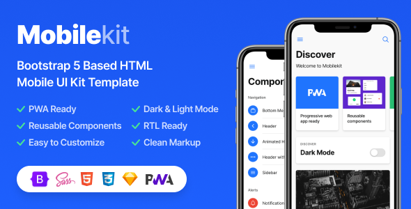 Mobilekit - Bootstrap 5 Based HTML Template 2.9