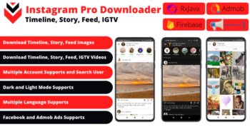 Post, Story, Timeline, IGTV Downloader for Instagram + FB, Admob Ads + Firebase Push Notification 5.0