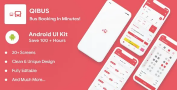 QIBus – Bus booking android app ui template – Kotlin