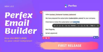 Drag and Drop Perfex CRM Email Builder 2.0.1