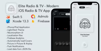 Elite Radio & TV – Modern iOS Radio & TV App