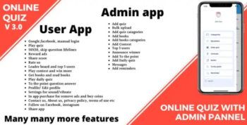 Android Online quiz + User app + Admin app + firebase