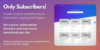 Only Subscribers – Download content for subscribers