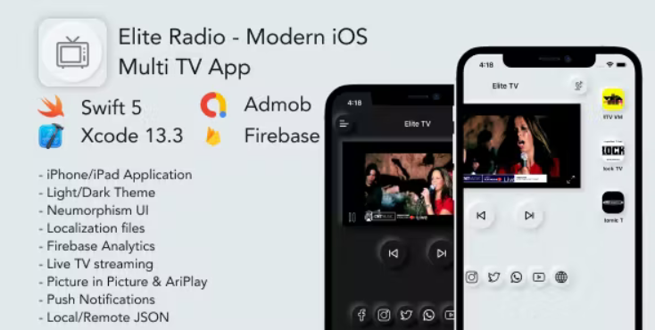 Elite TV – Modern iOS Multi TV App