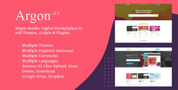 Argon – Single Vendor Digital Marketplace to sell Themes, Scripts & Plugins 2.0