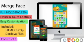 Merge Face – HTML5 Game (Construct 3 | C3p) – Merge Game