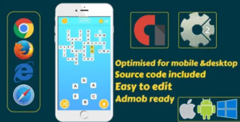 Word Cross Construct 2-3 Game template+Admob