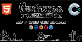 Gunfighter Gunman’s Proof HTML5 Game – Contruct 3 (.c3p)