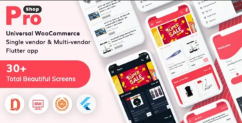 ProShop – WooCommerce Multipurpose Single and Multi-Vendor E-commerce Flutter Full Mobile App 4.0