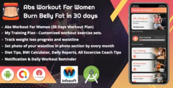 Android Abs Workout For Women – lose belly Fat in 30 days (women fitness app) v2
