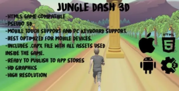Jungle Dash 3D – Construct 2 (capx+html5)