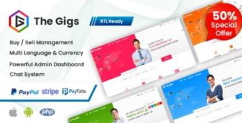 Thegigs – Freelance Marketplace Script with Admin panel(Web + Android + IOS) 1.5