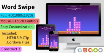 Word Swipe – HTML5 Game ( Construct 3 | C3p) – Word Puzzle Game