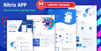 Nitrix – Laravel App Landing Page