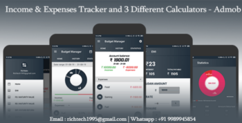 Income & Expenses Tracker and 3 Different Calculators – Admob & Firebase