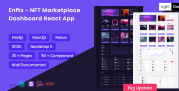 Enftx – NFT Marketplace Dashboard React App