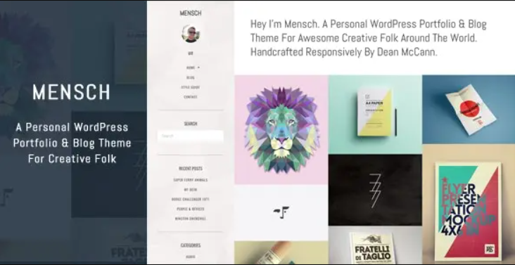 Mensch – A Personal WordPress Portfolio & Blog