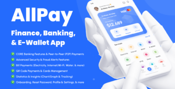 AllPay – Finance, Banking, & E-Wallet App UI Kit
