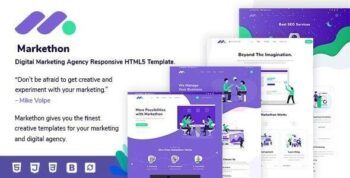 Markethon - SEO & Digital Marketing Agency Portfolio WordPress Theme