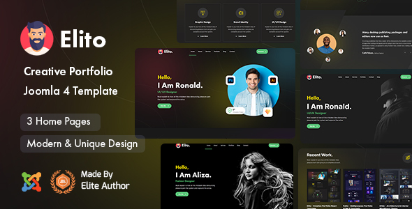Elito - Creative Portfolio Joomla 4 Template