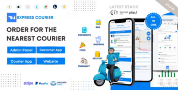 Express Courier Company and Delivery Man with Customer and Courier App, Website, and Admin Panel 2.0.1