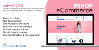 EShop Ecommerce Shop – ASP.NET CORE MVC Online Ecommerce Application – Onion/Clean Architecture – EF