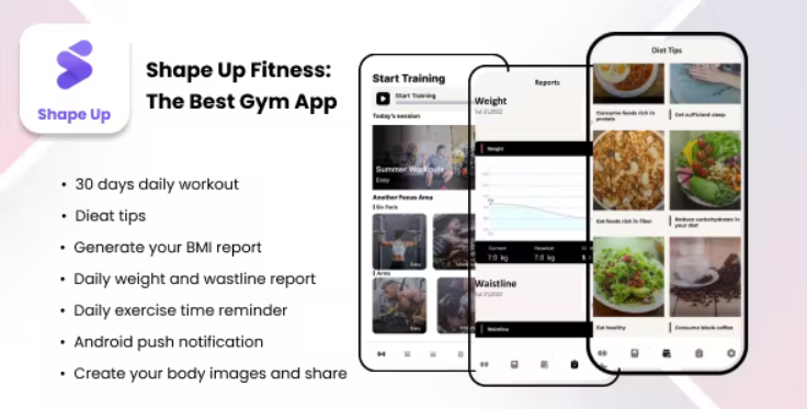 ShapeUp Fitness The Best Gym App