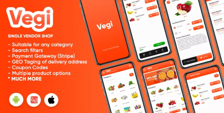 Vegi (iOS) – The Ultimate Grocery – Food – Milk Ordering app & Admin : iOS / Laravel
