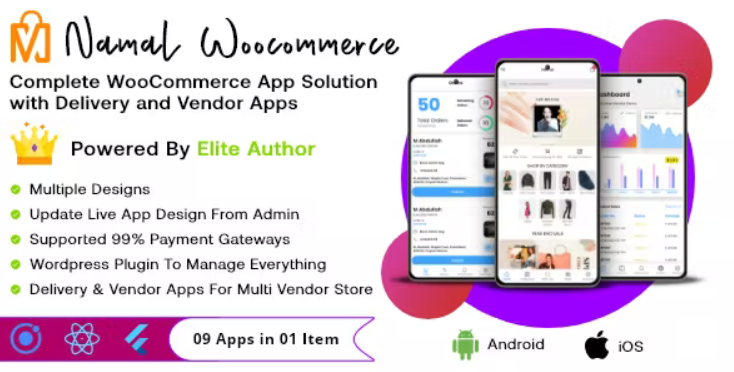 Namal WooCommerce – Complete WooCommerce Application Solution with Delivery and Vendor Applications