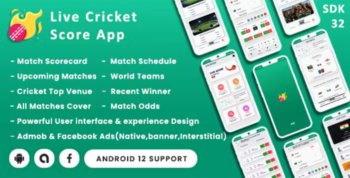 Live Cricket Score and Schedule (Android 12 Supported & SDK 32)