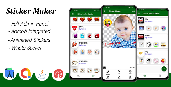 Maker Stickers and Animated Stickers - Admin Panel