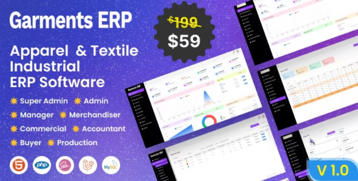Garments ERP – Apparel & Textile Industrial ERP Software 1.3