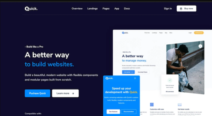 Quick – Website UI Kit (Light/Dark) 1.1.1