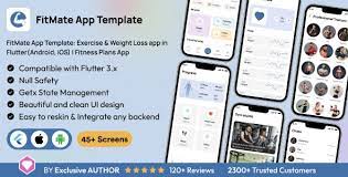FitMate App Template: Exercise & Weight Loss app in Flutter(Android, iOS) | Fitness Plans App