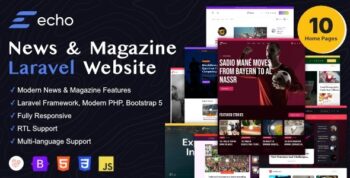 Echo - News & Magazine Laravel Platform 1.1