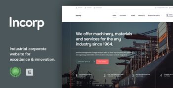 Incorp - Industrial, Factory & Corporate WordPress Theme 1.1