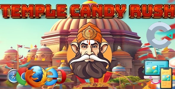Temple Candy Rush game HTML5 game (Construct 2 & 3) source code ...