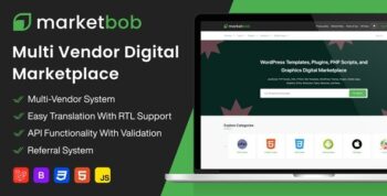 Marketbob – Multi-Vendor Digital Marketplace 2.3