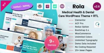 Rola – Medical Health & Dental Care Elementor WordPress Theme 3.1