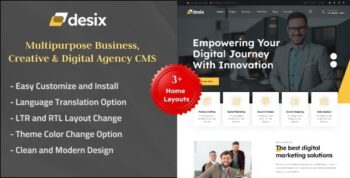 Desix – Multipurpose Business, Creative & Digital Agency CMS 2.1