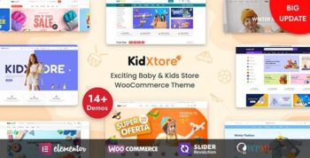 KidXtore – Kids Clothing and Toys Store Elementor WooCommerce WordPress Theme 3.0