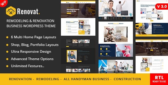 Renovat – Construction Building WordPress Theme 3.0