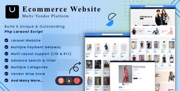 eCommerce - Multi vendor ecommerce Website with Admin panel