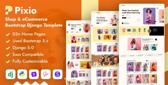 Pixio - Shop & eCommerce Django Template