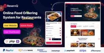Reservq – Online Food Ordering System for Restaurants Laravel Script 2.0