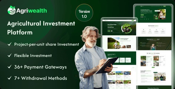 AgriWealth - Agricultural HYIP Investment and Ecommerce Solution 2.0