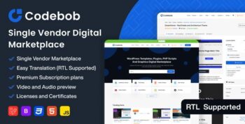 Codebob – Single-Vendor Digital Marketplace 1.3