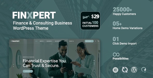 Finxpert – Finance & Consulting Business WordPress Theme 2.0.1