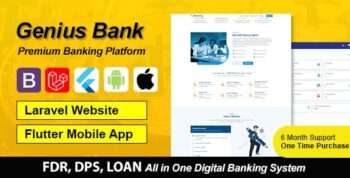 Genius Bank - All in One Digital Banking System with Flutter App